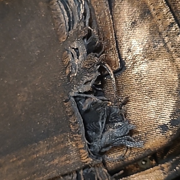 FREE PEOPLE METALLIC JEANS - Picture 9 of 10